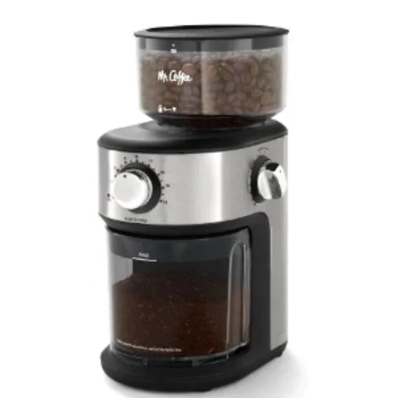 Mr. Coffee Cafe Grind 18 Cup Automatic Burr Grinder, Stainless Steel NIB - Picture 1 of 8